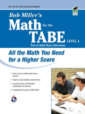 cover image of Bob Miller's Math for the TABE Level A